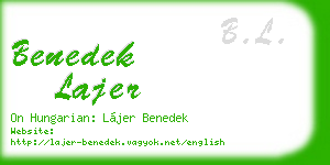 benedek lajer business card